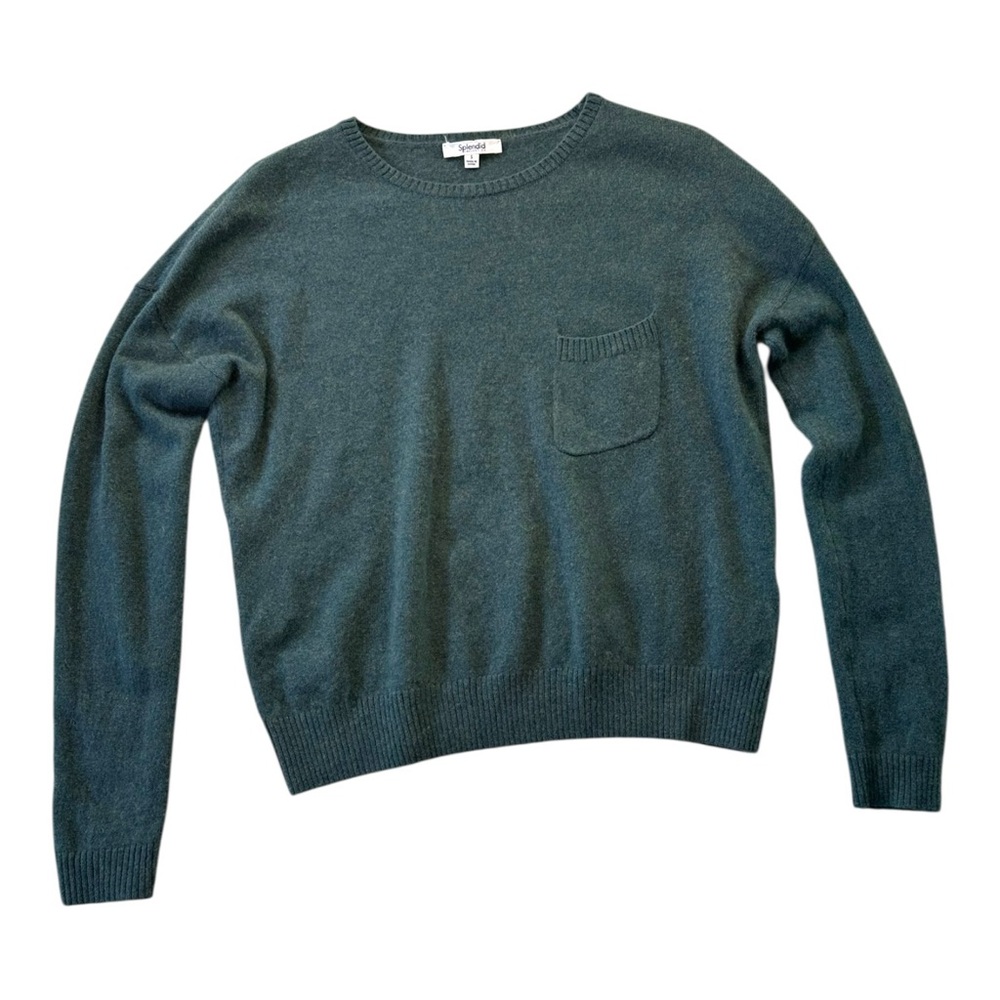 Splendid 100% Cashmere Sweater Green Size Small
